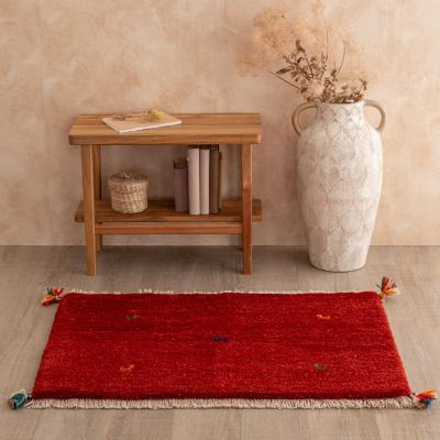 手織りペルシャ絨毯 ギャッベ アマレ族 ギャベ 200×159cm 79×52cm 【ペルシャ絨毯 手織りギャッベ】アマレ族ギャッベ ギャベ